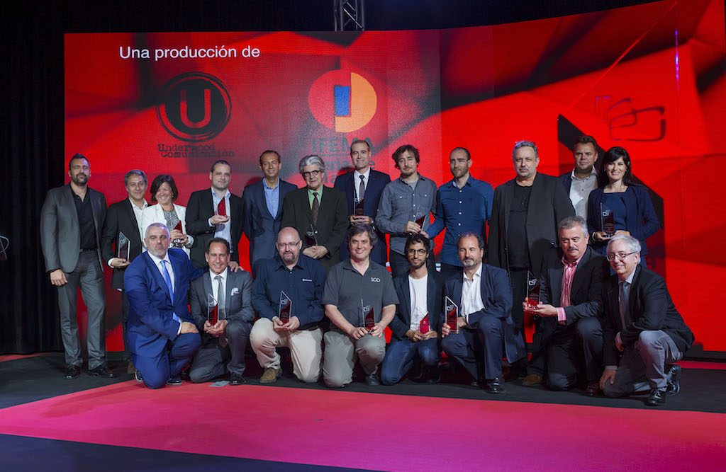 Jordi Utiel, Presidente y CEO de VSN, con el resto de ganadores de la noche